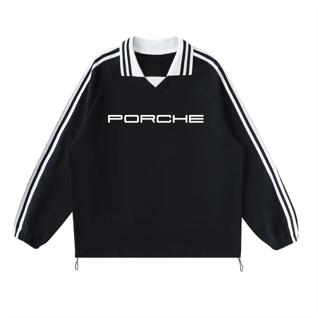 Porcshe Black Collared Sweatshirt ODMPOD