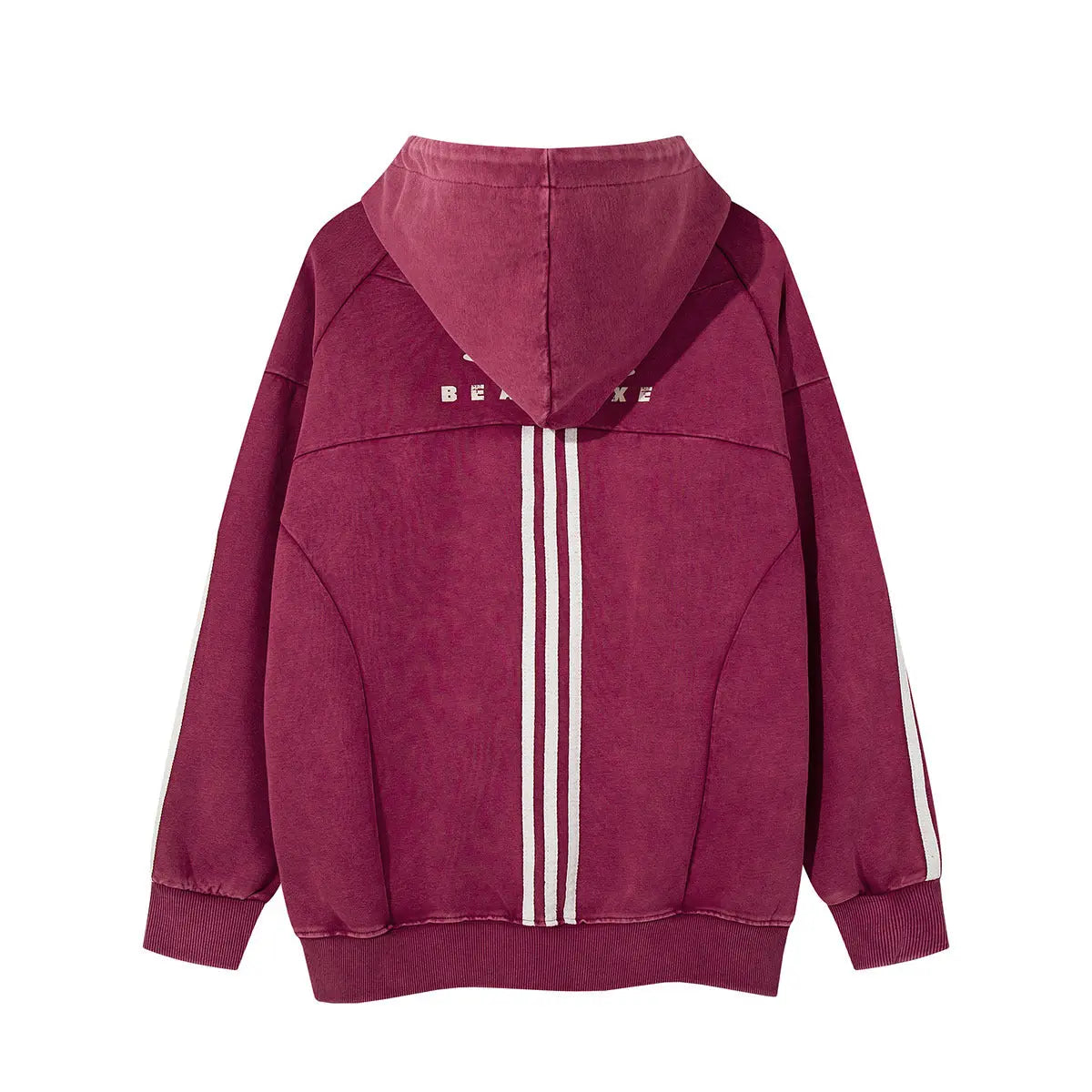 Striped Patchwork Hoodie American Print Casual Hoodie ODMPOD