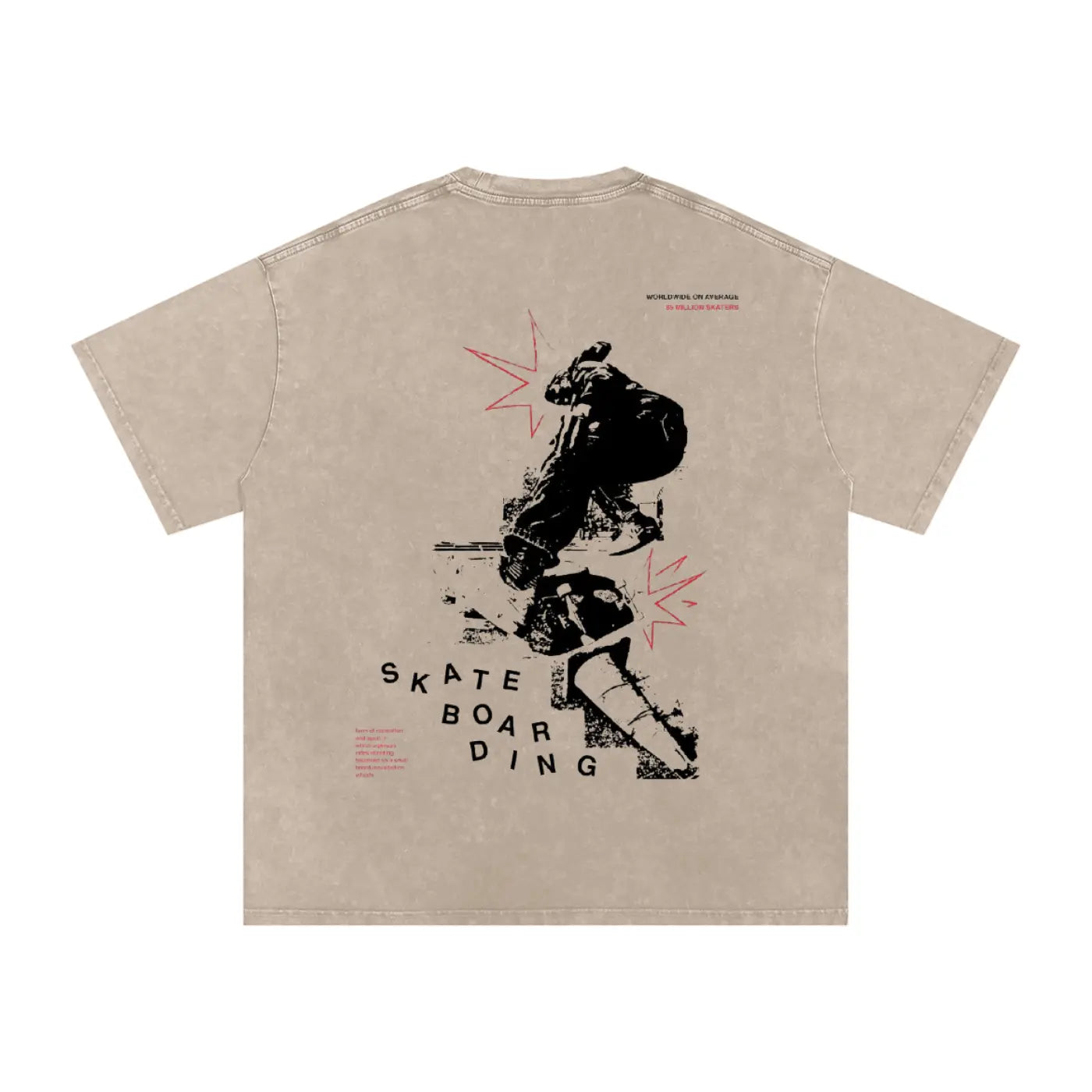 Snow Washed Oversized Cotton T-Shirt ODMPOD