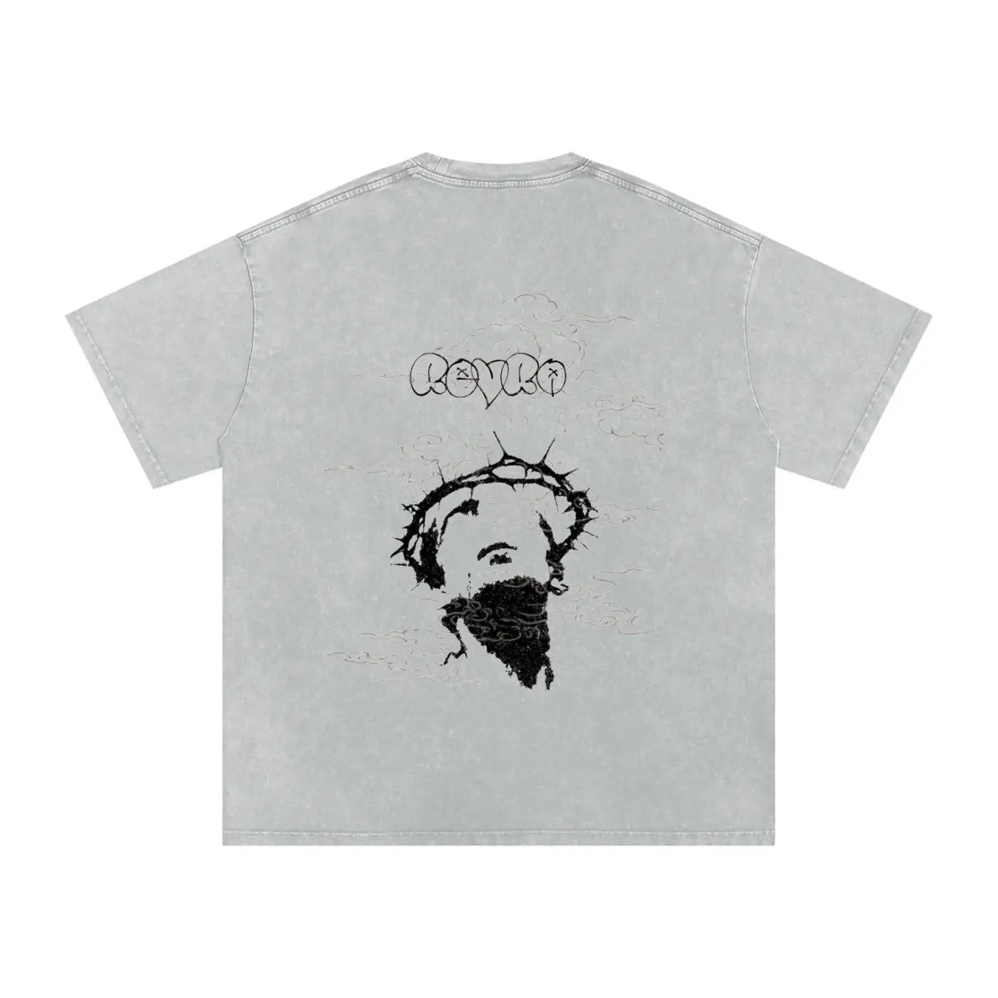 Snow Washed Oversized Cotton T-Shirt ODMPOD