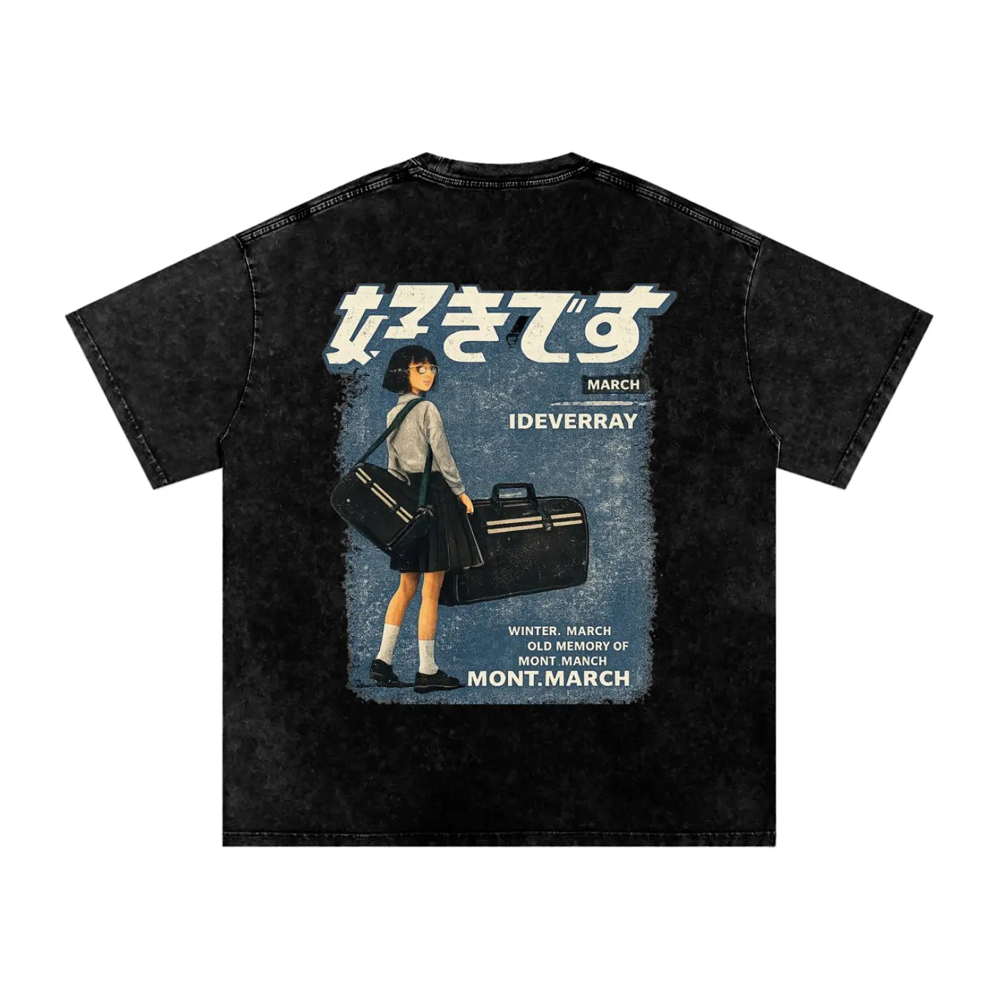 Snow Washed Oversized Cotton T-Shirt ODMPOD