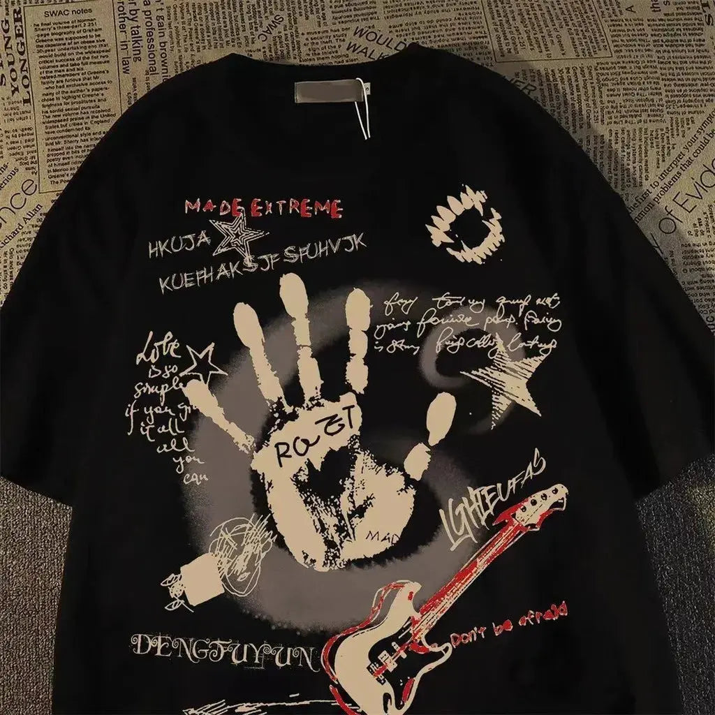 Vintage Korean Round Neck T-Shirt Revra