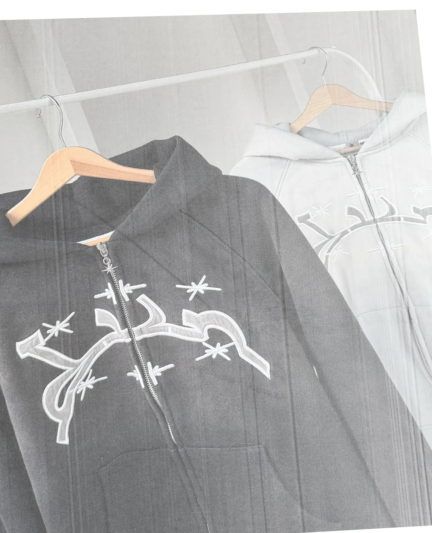 Divin Vintage Designer Zip-Up Hoodie Revra