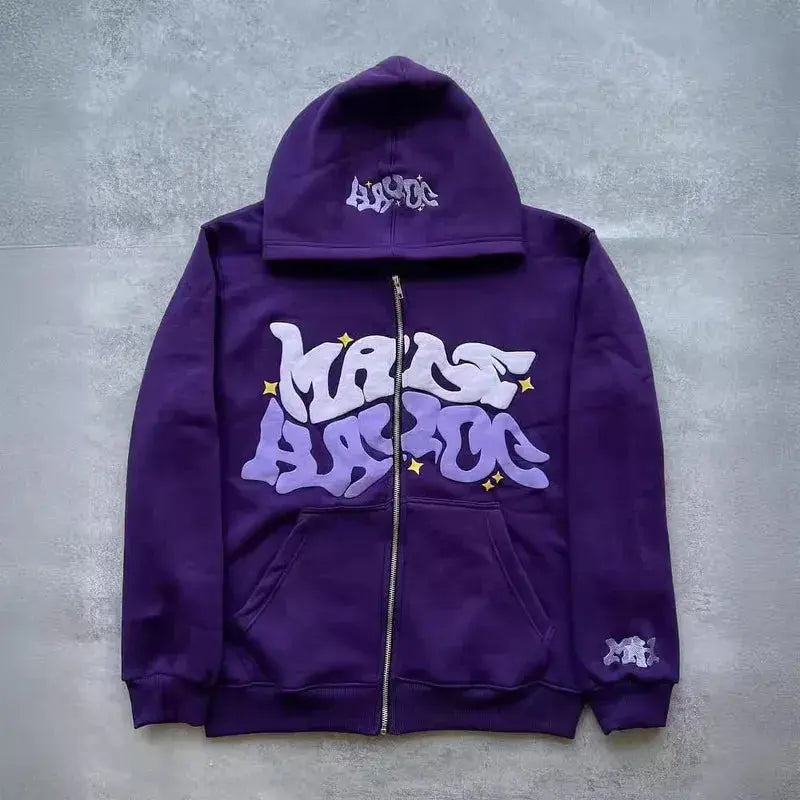 REVRA Retro Vibe Zipper Hoodie Revra