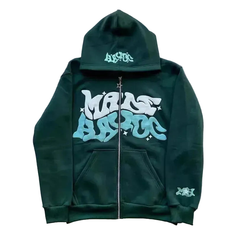 REVRA Retro Vibe Zipper Hoodie Revra