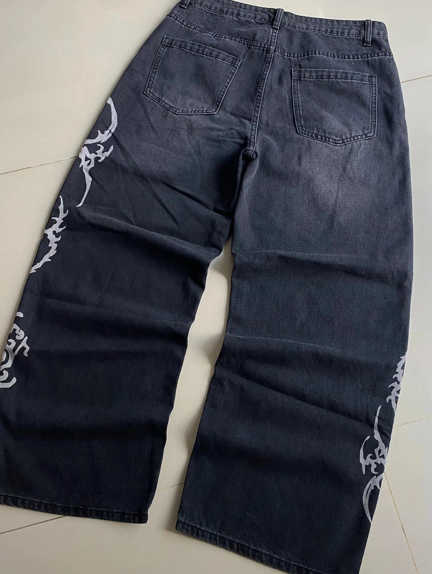 Harajuku Y2K  Black Baggy Jeans Revra