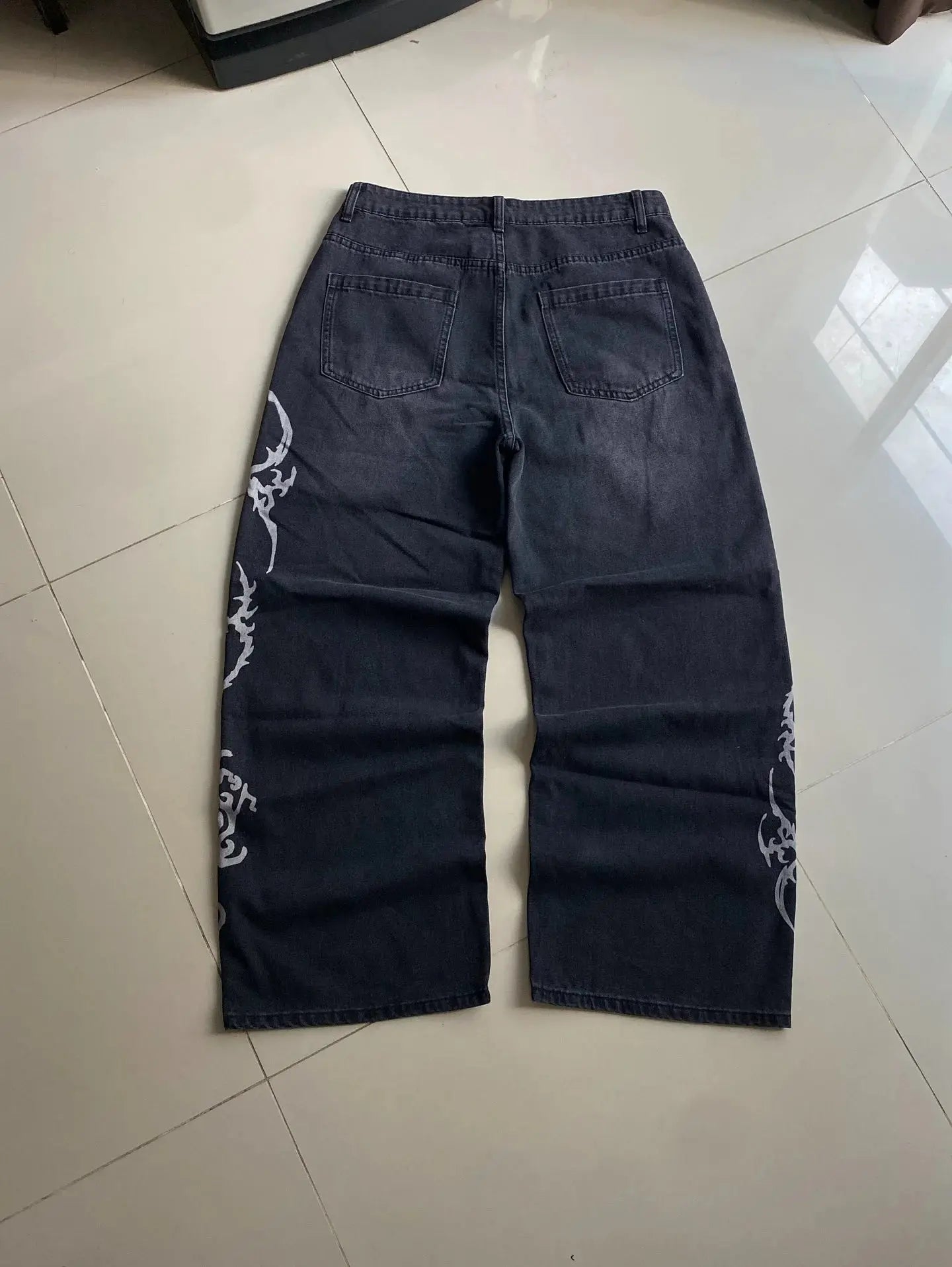 Harajuku Y2K  Black Baggy Jeans Revra