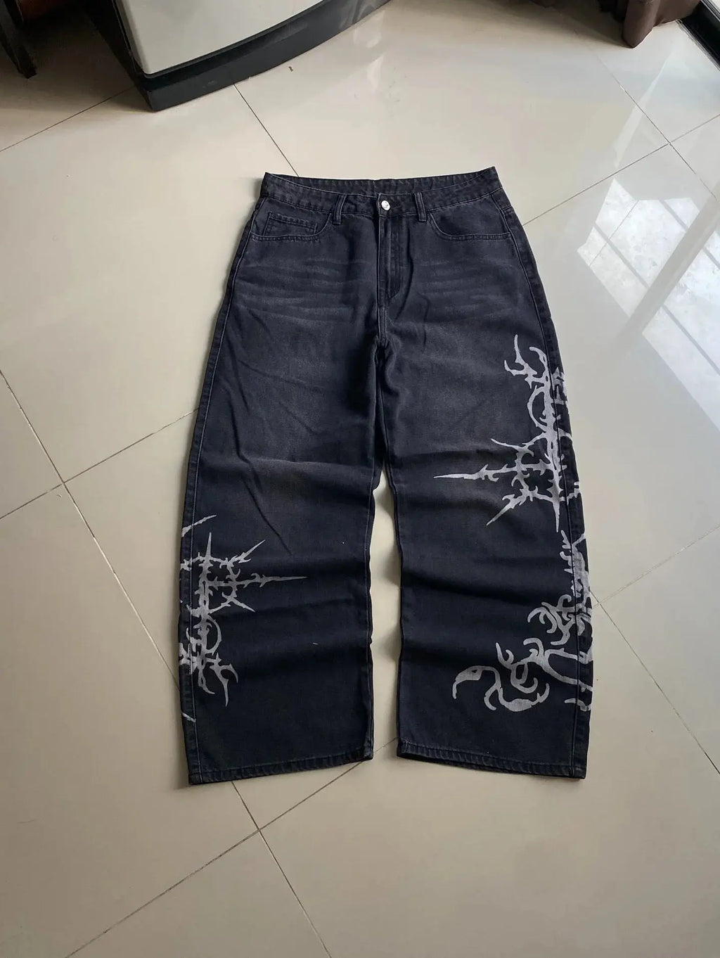 Harajuku Y2K  Black Baggy Jeans Revra