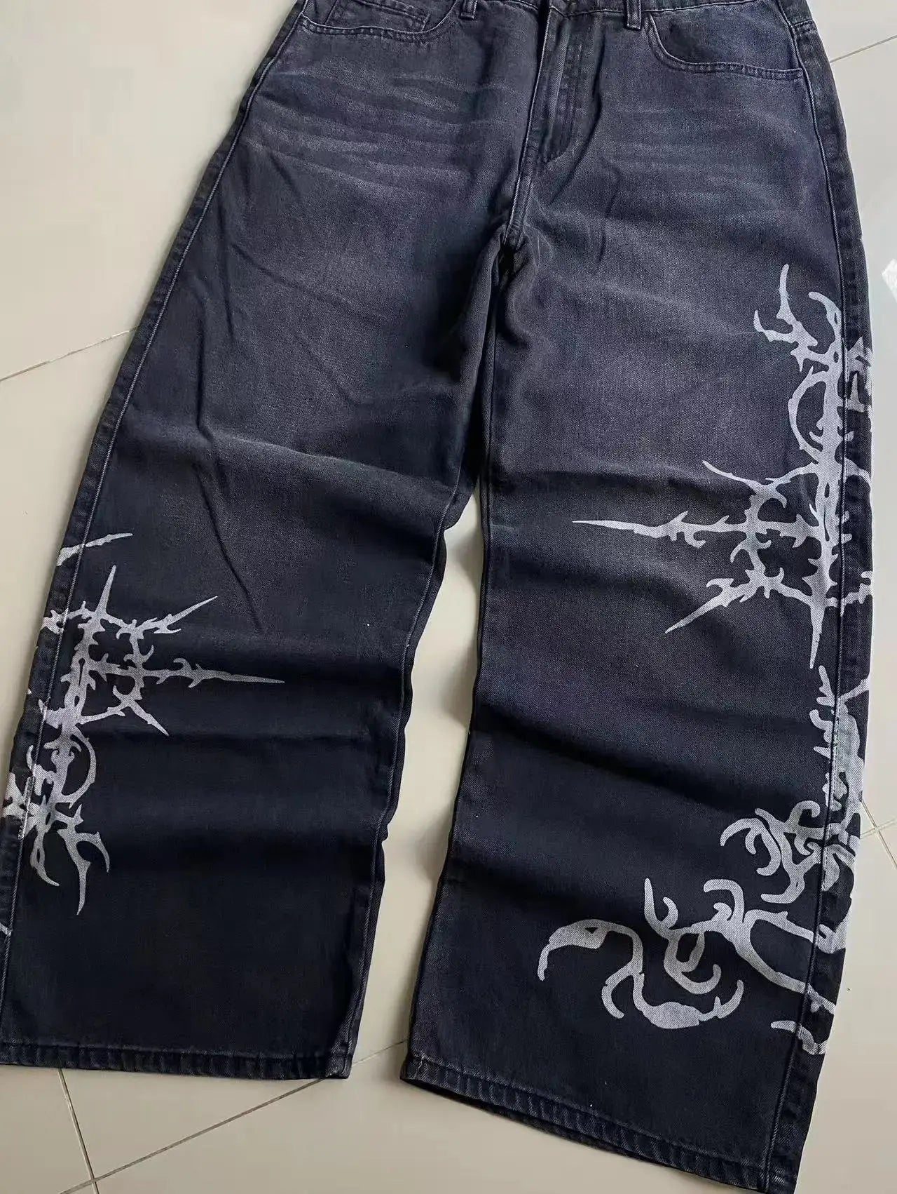 Harajuku Y2K  Black Baggy Jeans Revra