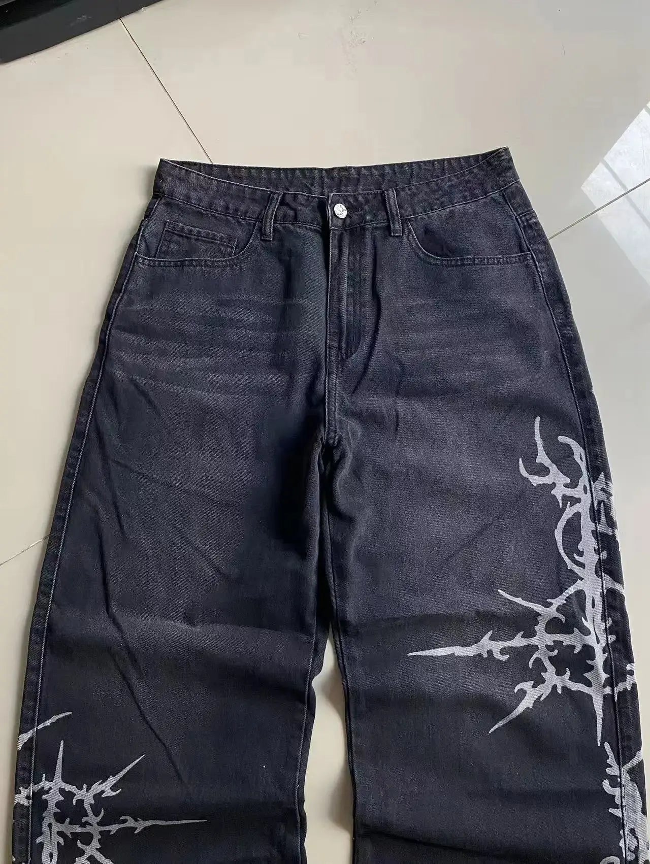Harajuku Y2K  Black Baggy Jeans Revra