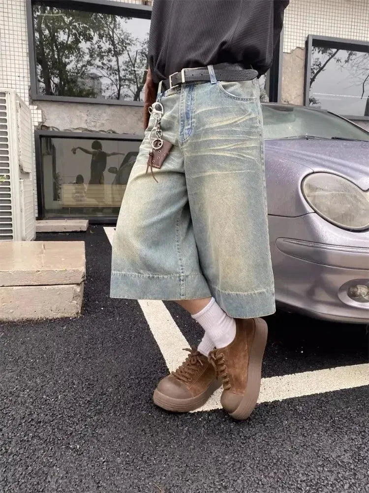 Vintage Washed Blue Jorts Revra