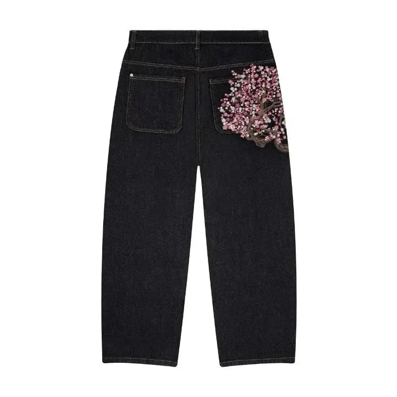 Embroidered Y2K Baggy Jeans Revra