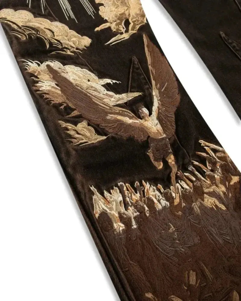 REVRA Bat Print Jeans Revra