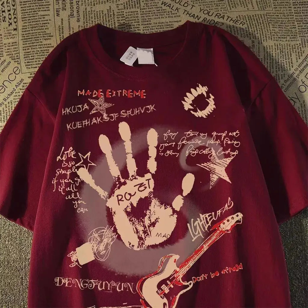 Vintage Korean Round Neck T-Shirt Revra