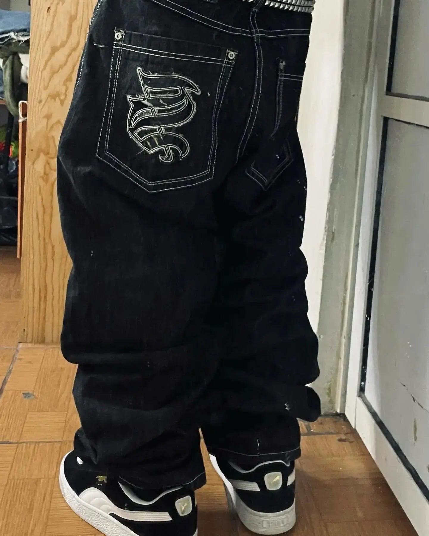 Embroidery Harajuku Gothic Baggy Jeans Revra