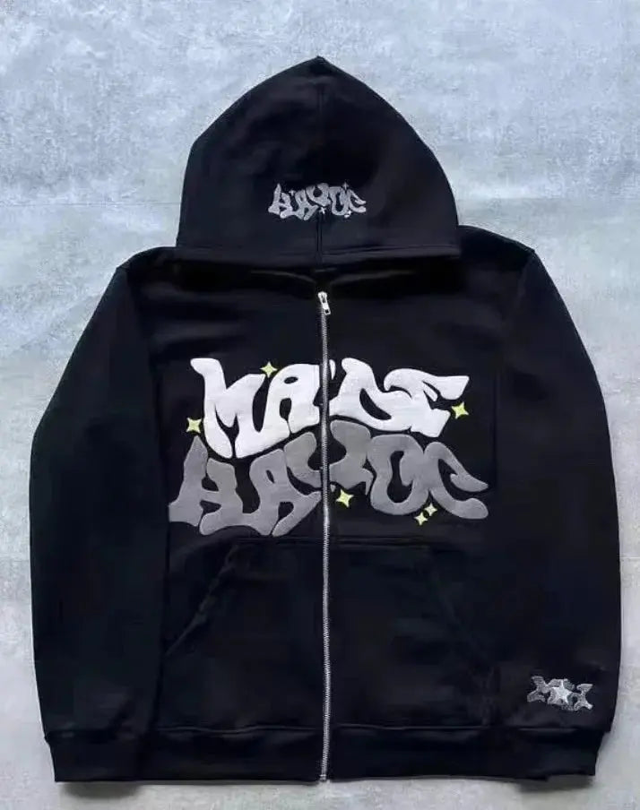 REVRA Retro Vibe Zipper Hoodie Revra