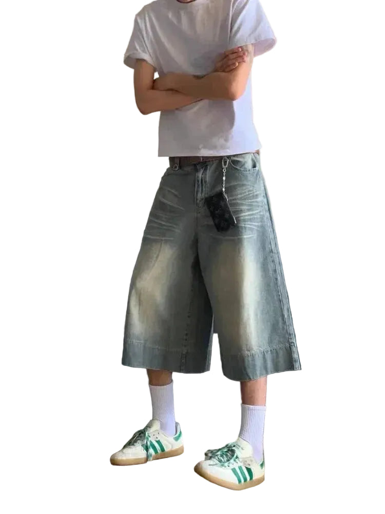 Vintage Washed Blue Jorts Revra