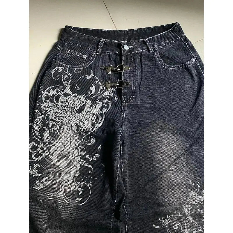 REVRA Gothic Print Jeans Revra