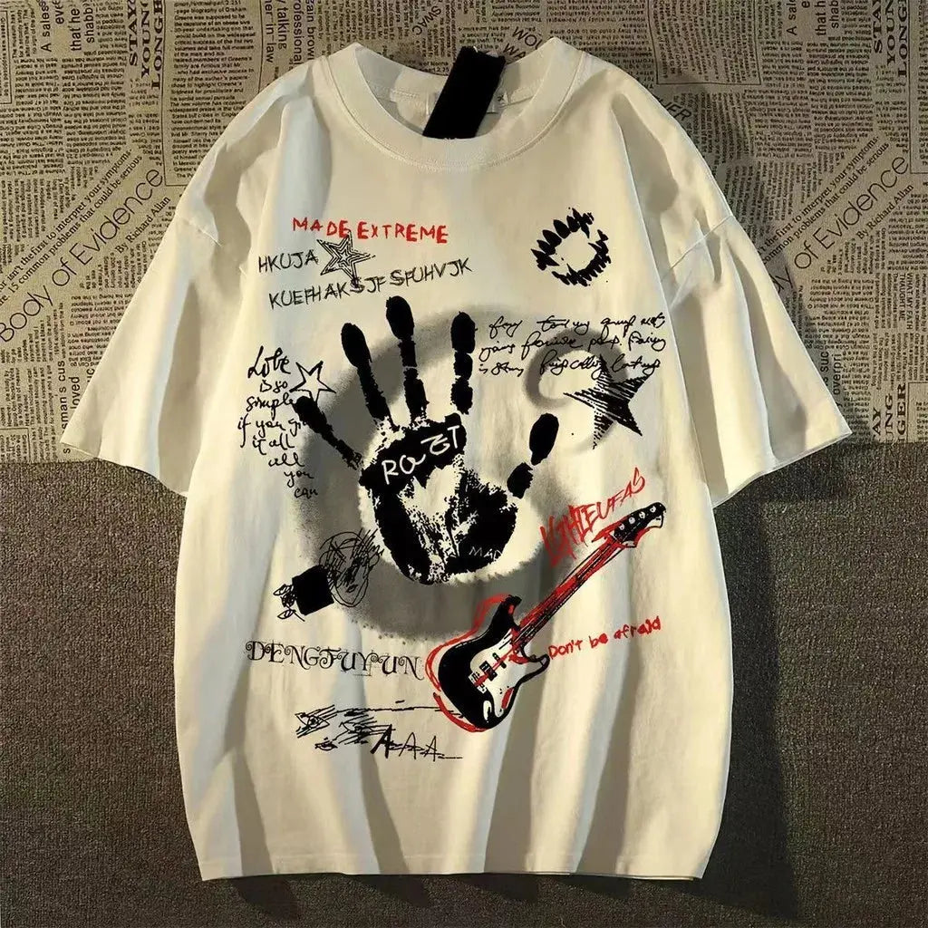 Vintage Korean Round Neck T-Shirt Revra