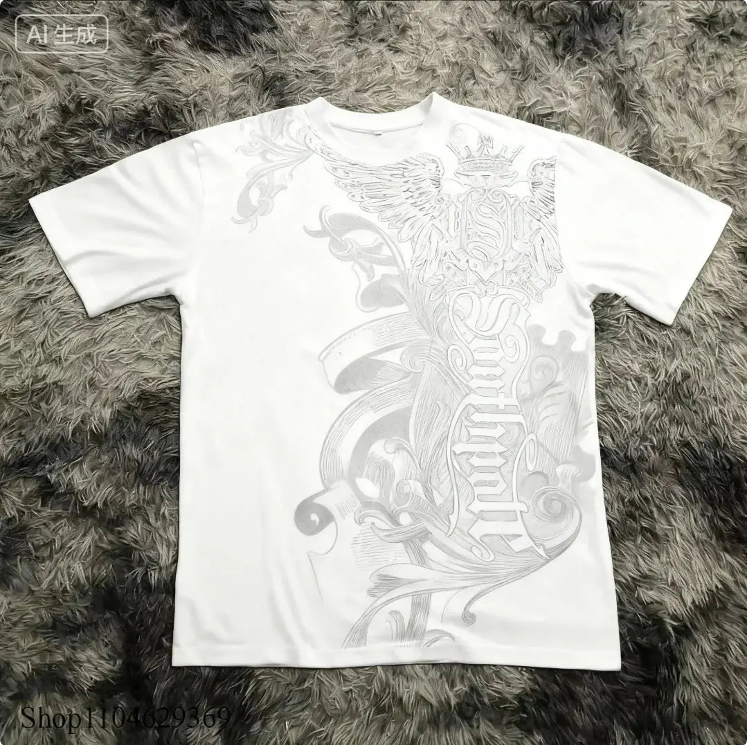 Y2K Gothic Style T-shirt Print Oversized Revra