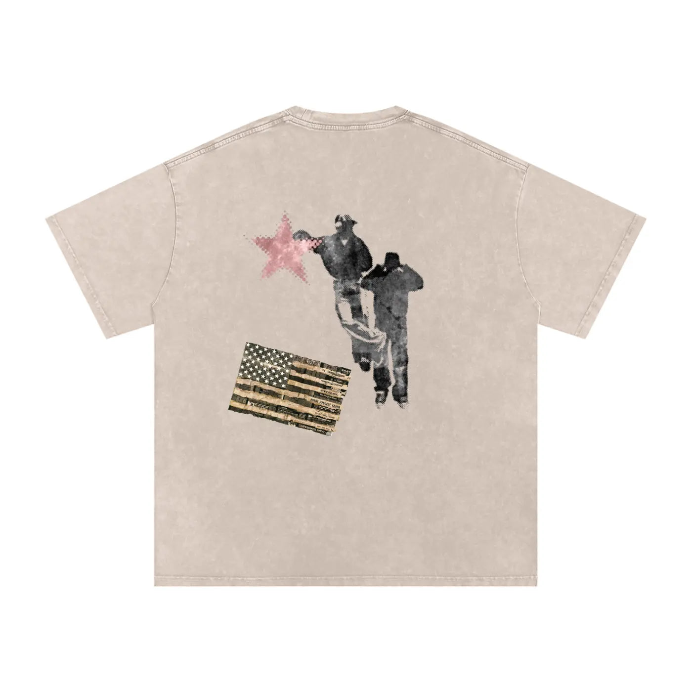 Snow Washed Oversized Cotton T-Shirt ODMPOD